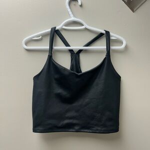 Abercrombie & Fitch‎ Black Faux Leather Cropped Top